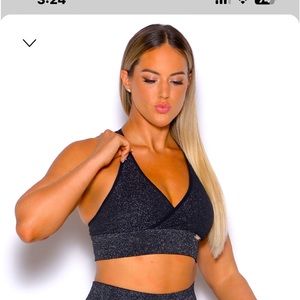 Bombshell Shimmer Sports Bra-Sold Out Online